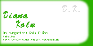 diana kolm business card